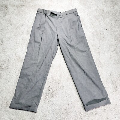 Ermenegildo Zegna Dress Pants Men 40 Gray Tapered Cuff  Soft Wash and Wear