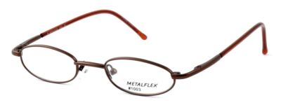 Calabria MetalFlex Designer Blue Light Blocking Glasses 1003 in Brown Oval 40mm