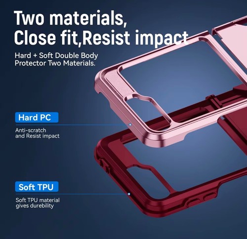 Funda protectora de teléfono para Samsung Galaxy Z abatible 6 anillo de metal con soporte cubierta - Imagen 4 de 5