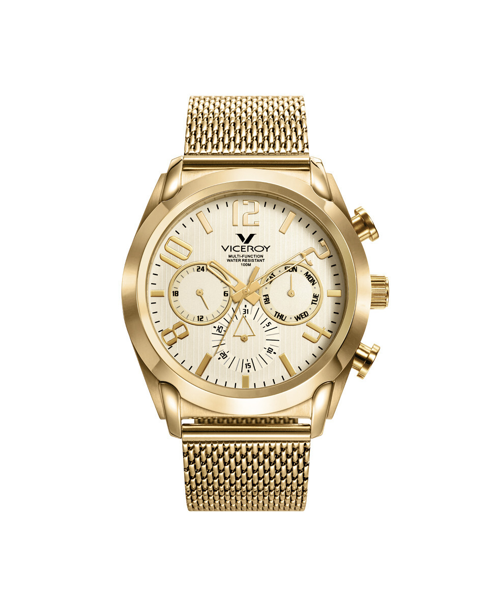 Reloj Viceroy Hombre Acero Dorado Malla Magnum 471195-95
