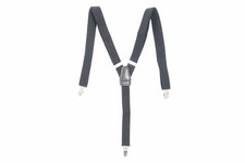  98 New Alfani Men'S Black Solid Elastic Stretch Metal Clip-On End Suspenders