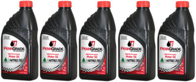 5 Quarts of Penn Grade 1 SAE NITRO 70W High Performance Racing Engine Oil 71176
