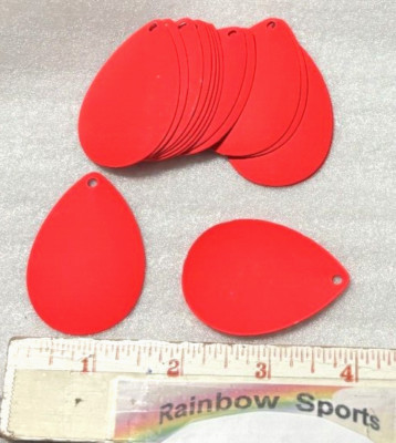 15 - COLORADO  #8 SPINNER BAIT & HARNESS BLADES  PAINTED Fl. RED