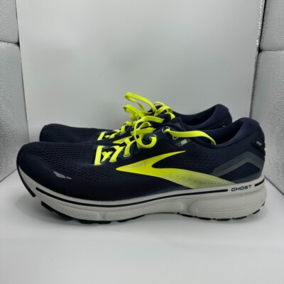 Brooks Ghost 15 Shoes Mens Size 10 Blue Yellow Running Cushioned Trainer