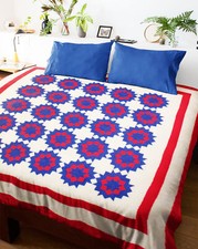 Patriotic Stars W/ Geese  a Great Border FINISHED QUILT - MASTERPIECE LOOK