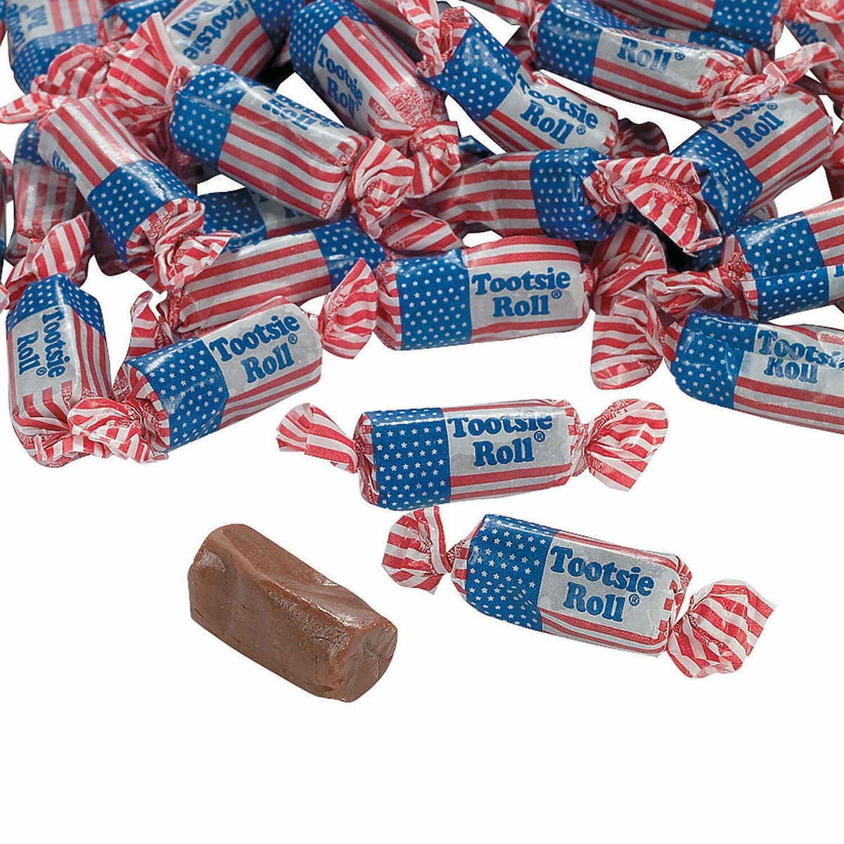 USA看板 TOOTSIE ROLLS Bulk Tootsie Roll Usa Flag Midgees Chocolate Candy - Candy