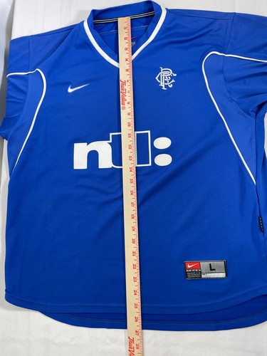 Camiseta deportiva de colección Glasgow Rangers FC Nike 1999 azul local para hombre GRANDE - Imagen 17 de 17