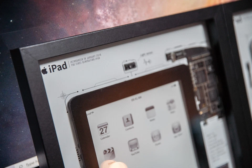 Framed Disassembled iPad 1 Art, Teardown Tablet Wall Display,Gift for Apple Fans - Image 3 of 4