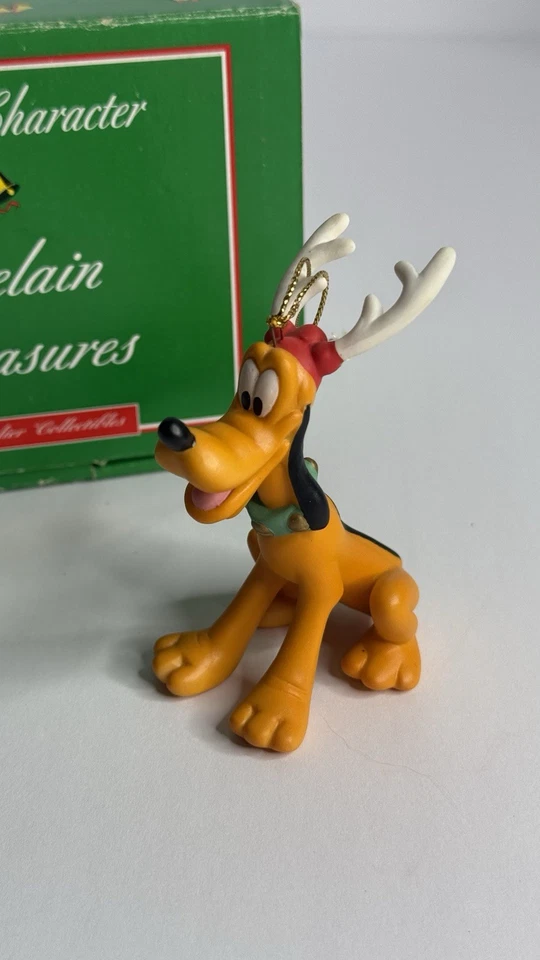 Фарфоровое украшение Disney Treasures Pluto оленьи рога с винтажной коробкой - Изображение 4 из 4