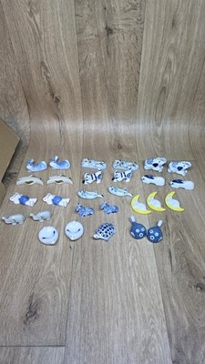 Vintage japanische Keramik Essstäbchen Auflagen Restposten x25 niedliche Katze Elefant Kaninchen