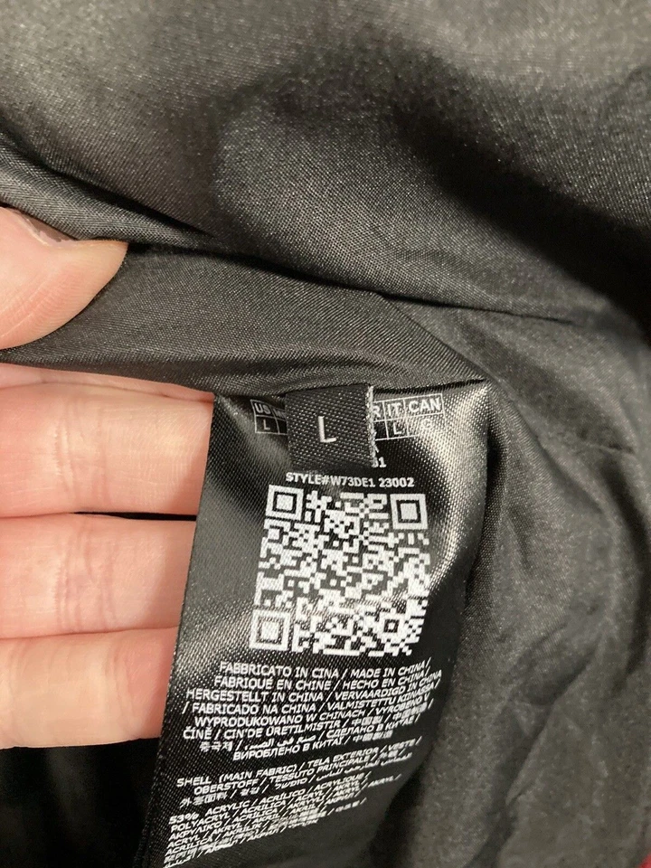 GUESS FAUX FUR Jacket - Size Large - Black/Red - Great Condition - Women’s - Изображение 3 из 4