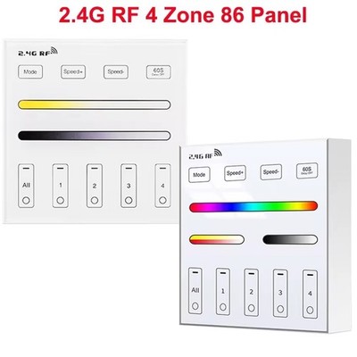 Tuya RF 2.4GHz Touch-Panel 4 Zonen Magnetische Wandsteuerung für LED-Controller