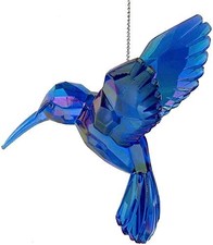 Kurt Adler Iridescent Hummingbird Acrylic Ornament Blue 4.25 Inch,