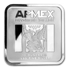 10 oz Silver Bar APMEX Square Series (Geiger Style) SEALED