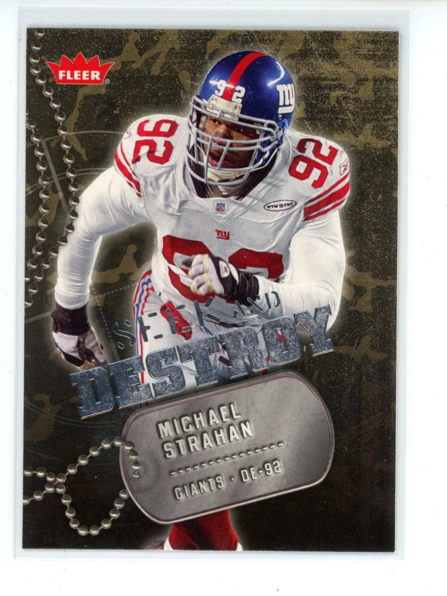 2006 Fleer #SD-MS Michael Strahan Seek and Destroy
