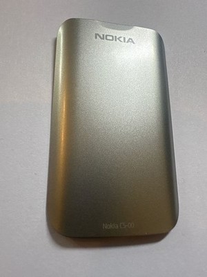 Nokia C5-00 Akkudeckel silber Original Akkufachdeckel Rückseite Metall Gehäuse