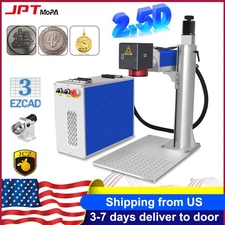 100W 2.5D JPT Mopa Fiber Laser Deep Marking Machine Metal Relief Engraving US