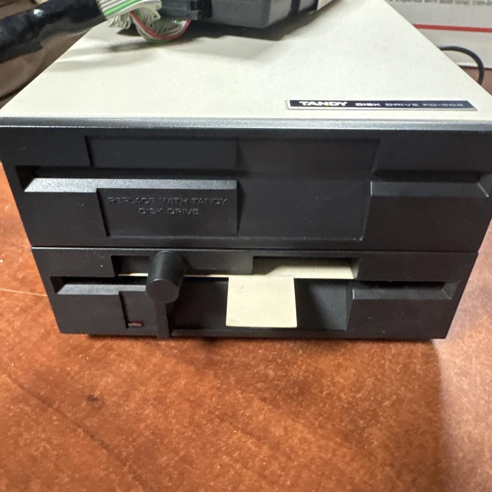 Vintage Tandy Disk Drive FD 502 Color Computer Floppy 26-3133 with manual  - Image 2 of 4