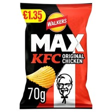 NEW Walkers MAX KFC Original Chicken Crisps 70g X 15