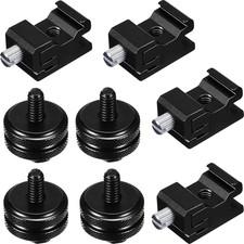 8 Pieces 1/4 Inch Cold Shoe Mount Adapter and Hot Shoe Flash Stand Adapter Kit f