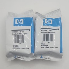 HP 21 Black  22 Tri-color Genuine Inkjet Cartridges C9351A C9352A