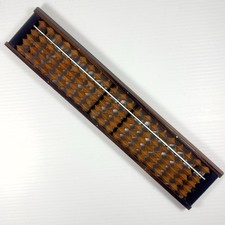 Japanese Vintage Wood Abacus Soroban with 21 Rows 105 Beads Rare Made in Japan