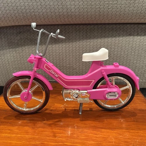 VTG 1983 Barbie Moped Motor Bike W/ Basket Mattel Motorcycle Bicycle Hong Kong