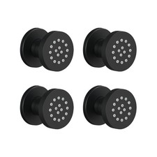 Brass Shower Body Jet Round Massage Side Sprayer Adjustable Wall Mounted, 4PC...