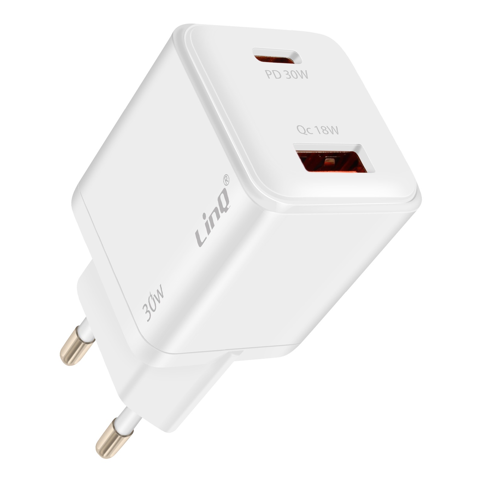 Cargador USB-C Power Delivery 30W USB 18W Quick Charge 3.0 LinQ