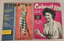 Vtg Cabaret Magazine April 1956 & 1957  Pin Up  Art & Top Strippers