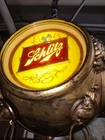 Original vintage Schlitz Beer hanging bar light / ,Si