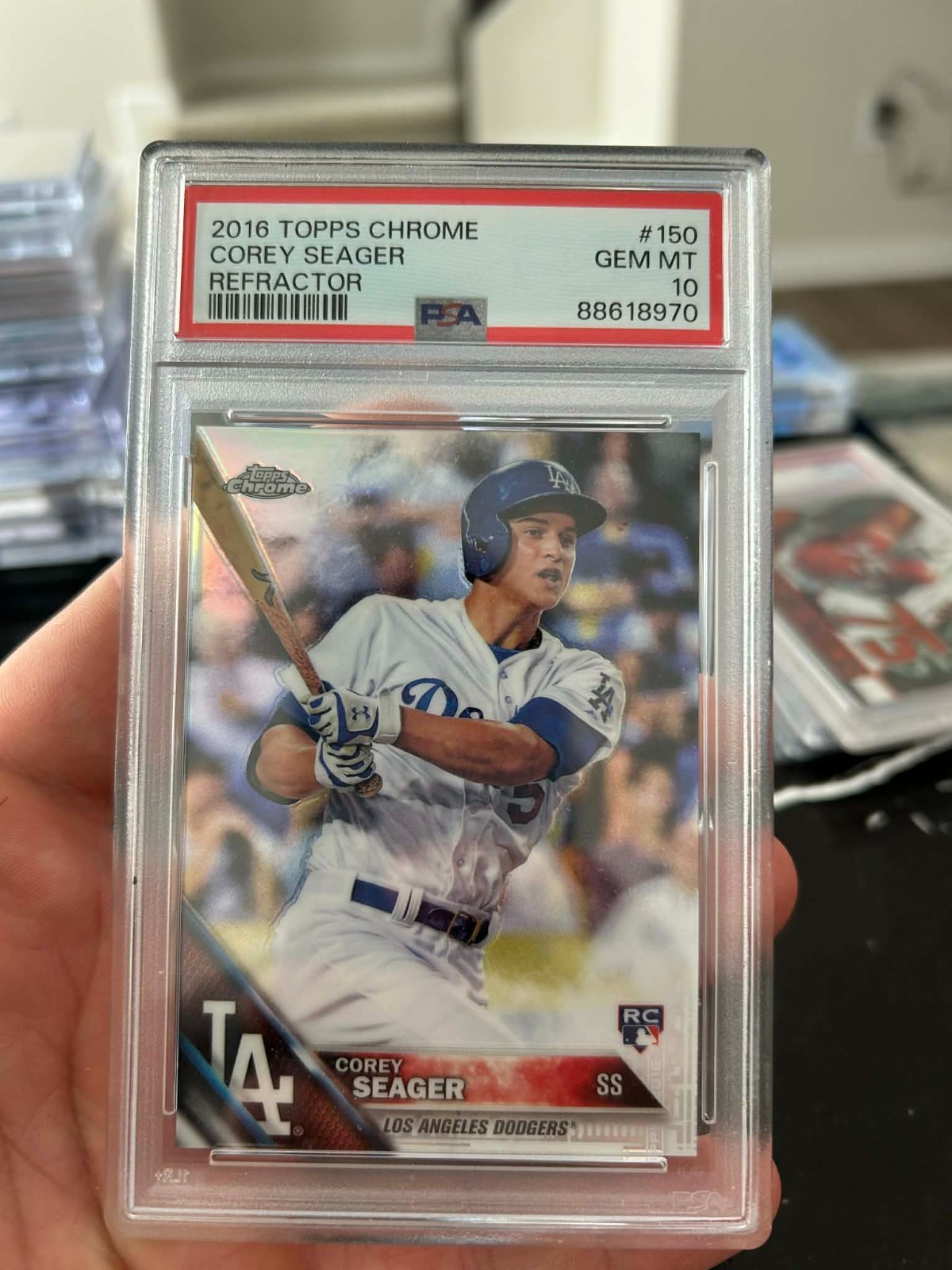 2016 Topps Chrome - Corey Seager #150 Refractor (RC) PSA GEM MT 10