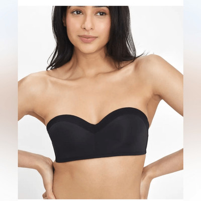 New with tag Lively No-Wire Strapless Bra, black, size 36C.