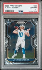 2020 Panini Prizm Justin Herbert RC Rookie Card #325 PSA 10. rookie card picture