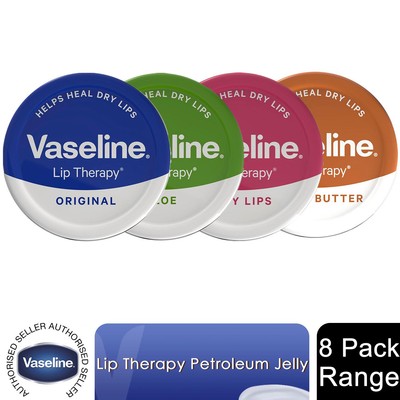 Vaseline Lip Therapy Vaseline für trockene Lippen Duftwahl 20g, 8 Stück