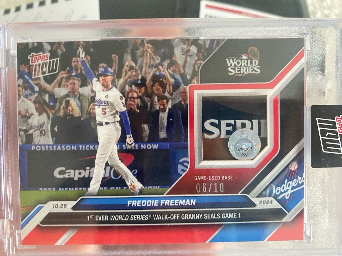 Freddie Freeman 2024 World Series Topps Now #866 Used Base Relic 6
