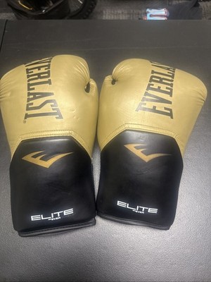 Everlast Elite Boxing Gloves 16oz Gold Black 16 oz Weight Gold/Black