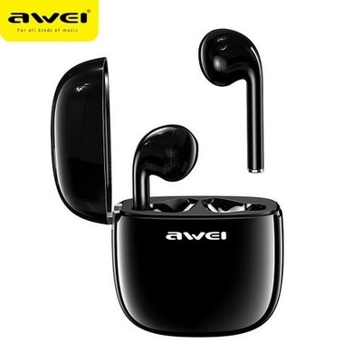 AWEI Bluetooth 5.0 T28 TWS Kopfhörer + Dockingstation, schwarz