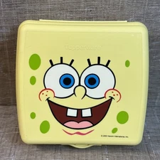 Tupperware SpongeBob SquarePants Sandwich Keeper Holder Lunch Container 2003 Vtg