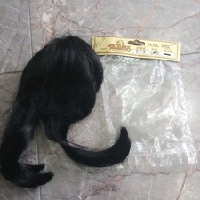 NOS Tallina's Doll Wig 279 Size 10-11 Black Ponytails One Tie Missing