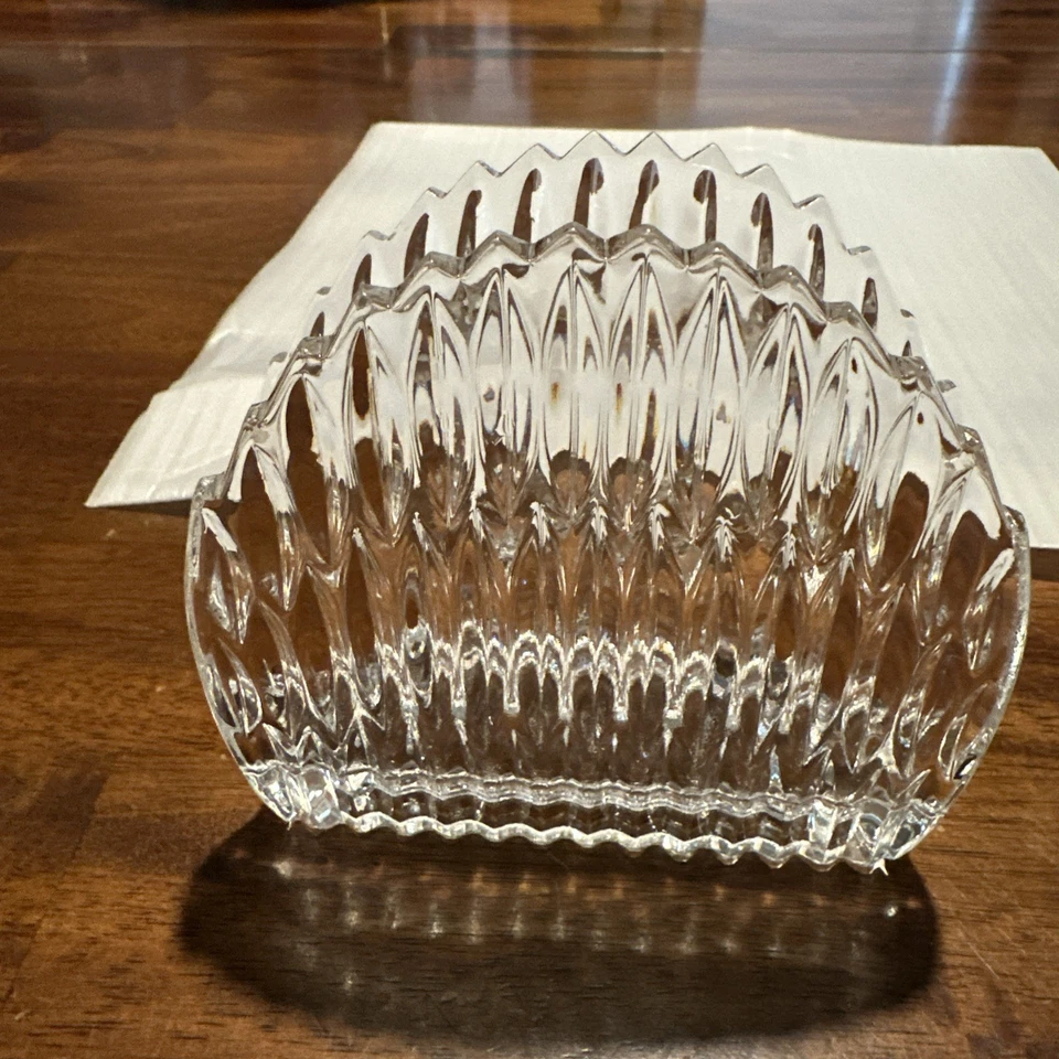 Servilletero/carta vintage de cristal de plomo para casa de princesas 24 % Alemania Occidental  Foto 3 de 4