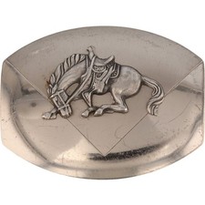 Bucking Bronc Bronco Saddle Horse Rodeo Cowboy Western 80s Vintage Belt Buckle