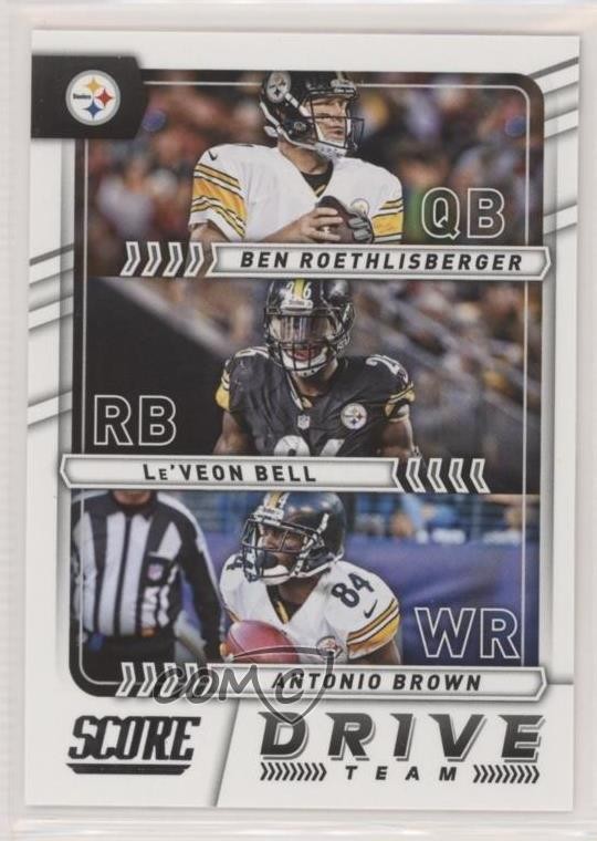 2017 Score Drive Team Antonio Brown Ben Roethlisberger Le'Veon Bell #8 1d13