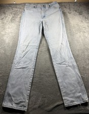 Vtg Wrangler 936GBH Jeans Mens Measured 33x35.5 Light Wash Distressed Made USA