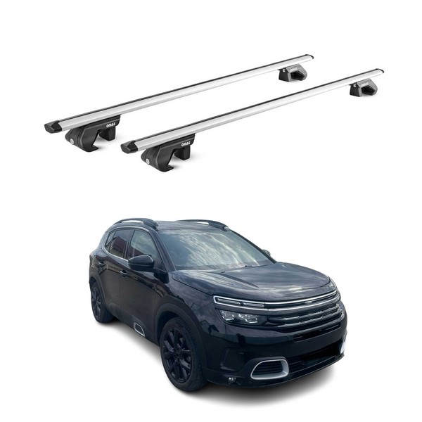 DachträGer GrundtäGer FüR Citroen C5 Aircross 2018-2025 90Kg Alu Silber 2X ABE-image