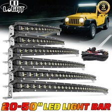 Curved 202632384450 Led Light Bar Single Row Off Road Driving Atv Suvwire