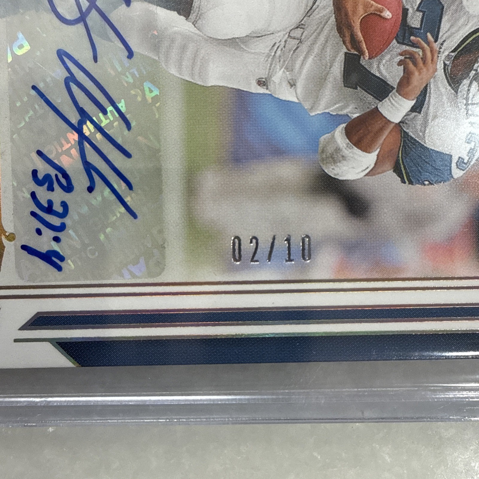 2025 Panini National Treasures Shaun Alexander Treasured Moments Gold Auto /10 view 3