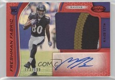 2019 Certified Freshman Fabric Signatures Mirror Red /199 Miles Boykin Auto 1l2