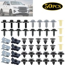 50Pcs Engine Splash Shield Fender Bumper Screw Clips Rivet Fastener Set for Car