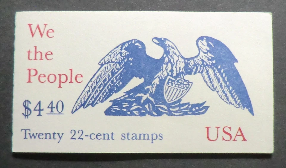 2359a BK162 MNH 1987 22c Constitution Preamble We the People Justice PB # 1111 - Image 2 of 2